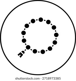 Tasbih-Vektorsymbol. Kann für Druck-, Mobil- und Web-Anwendungen verwendet werden.