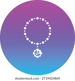 Tasbih-Vektorsymbol. Kann für Druck-, Mobil- und Web-Anwendungen verwendet werden.