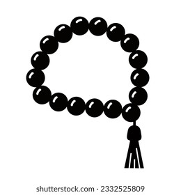 Tasbih vector icon. Religious, Muslim icon isolated on white background.