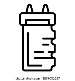 Icono eléctrico del indicador. Icono de vector eléctrico del tasador de contorno para diseño web aislado en fondo blanco