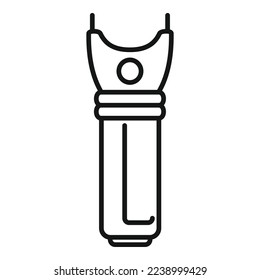 Taser Elektrizität Symbol Umrissvektor. Verrückte. Elektroschock