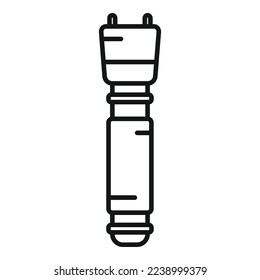 Taser-Elektroschock-Symbol-Umrandungsvektor. Tazer Polizei. Weapon-Schock