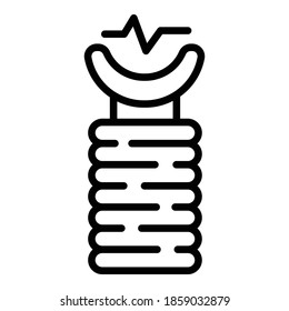 Taser equipment icon. Outline taser equipment vector icon for web design isolated on white background
