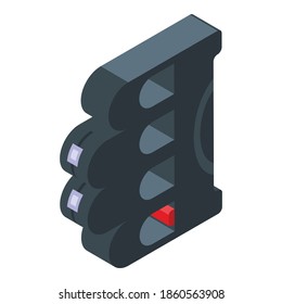 Taser fist icon. Isometric of taser fist vector icon for web design isolated on white background