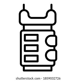 Taser guard icon. Outline taser guard vector icon for web design isolated on white background