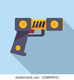 Vector plano del icono de pistola de avance. El tazer de la policía. Armamento de defensa