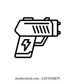 Ilustración de vectores de iconos de contorno de pistolas de pistón de pistón de pistón