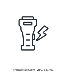 taser icon. vector.Editable stroke.linear style sign for use web design,logo.Symbol illustration.