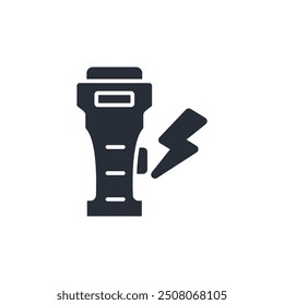 Taser-Symbol. vector.Editable stroke.linear style Zeichen zur Verwendung Web-Design, logo.Symbol-Illustration.