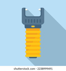 Taser law icon flat vector. Police tazer. Defense weapon