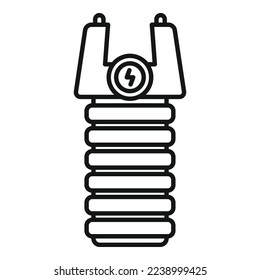 Taser law icon outline vector. Police tazer. Defense weapon