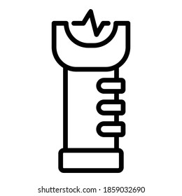 Taser Life Symbol. Outline-Taser-Lebensvektorsymbol für Webdesign einzeln auf weißem Hintergrund