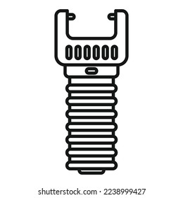 Taser protection icon outline vector. Police gun. Defense shock