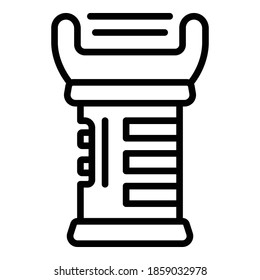 Taser safety icon. Outline taser safety vector icon for web design isolated on white background