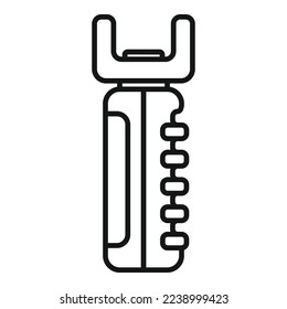 Taser Sicherheits-Symbol Umrissvektor. Stun-Polizei. Gewindeschneider