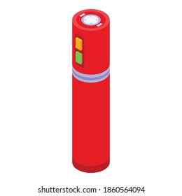 Taser stick icon. Isometric of taser stick vector icon for web design isolated on white background