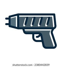 Taser Vector Thick Line Filled Dark Colors Icons For Personal And Commercial Use.
