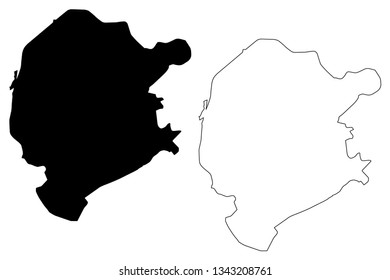 Tashkent city (Republic of Uzbekistan, Regions of Uzbekistan) map vector illustration, scribble sketch Tashkent Capital map