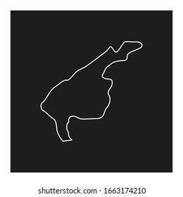 Tashkent region map, in Uzbekistan
