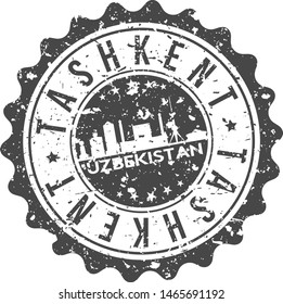 Tashkent Uzbekistan City Skyline. Silhouette City. Design Vector. Famous Monuments.