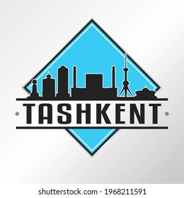 Tashkent, Uzbekistan Skyline Logo. Adventure Landscape Design Vector City Illustration Vector illustration.