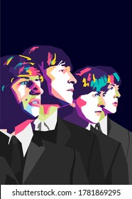 Tasikmalayaindonesiasunday July 2020 Popart Style Beatles Stock Vector ...