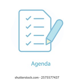 Task Agenda Icon for Organized Workflows