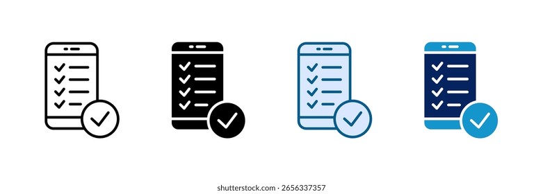 Conjunto de Ícones de Aplicativo de Tarefa Coleção de Vários Estilos