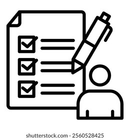 Task Assignment Icon Element For Design