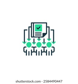 Task Assignment line icon. Universal creative premium symbol. Vector sign icon logo template. Vector illustration