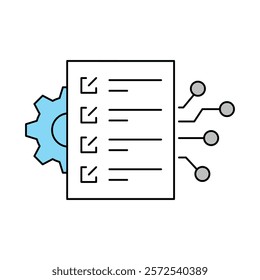 Task Automation – Gear and List Representing Streamlined Workflows