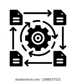 Task Automation line icon. Universal creative premium symbol. Vector sign icon logo template. Vector illustration