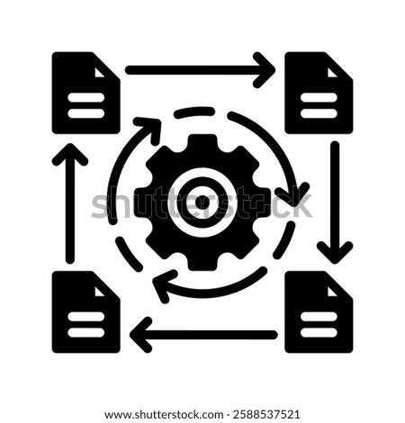Task Automation line icon. Universal creative premium symbol. Vector sign icon logo template. Vector illustration