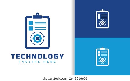 LOGOTIPO DE LA AUTOMATIZACIÓN DE LA TAREA, LOGOTIPO DE LA AUTOMATIZACIÓN DEL NEGOCIO, LOGOTIPO EN AZUL