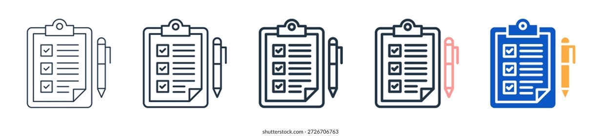 Painel de tarefas ícones de estilo diferentes definir ilustração de vetor.