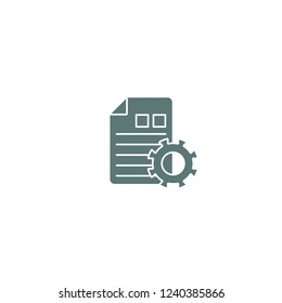 task board gear vector icon
