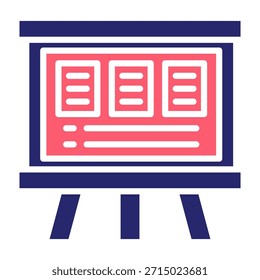 Ilustração do vetor de estilo de preenchimento de cor do ícone da placa de tarefas