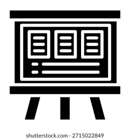 Ilustração do vetor de estilo de glifo do ícone da placa de tarefas