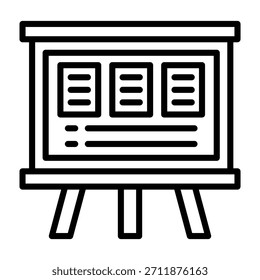 Ilustração do vetor de estilo da linha do ícone da placa de tarefas