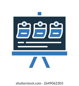 Task Board Icon Mixed Vector Illustration