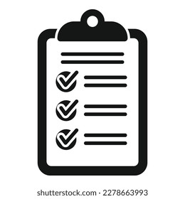 Task board icon simple vector. Work project. School schedule