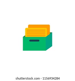 Task box icon flat element. Vector illustration of task box icon flat isolated on clean background for your web mobile app logo design.