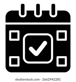 Estilo De Negrita Del Icono Del Calendario De La Tarea Para Los Diversos Propósitos Del Diseño