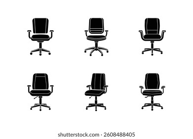 task chair icon silhouette vector illustration