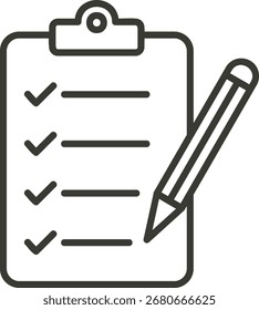 Ícone da Área de Transferência da Lista de Verificação de Tarefas para Gerenciamento de Projetos e Controle de Produtividade