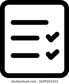 Task Checklist Icon in Line Style