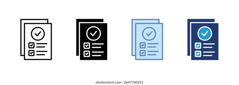 Task Checklist Icon Set Multiple Style Collection