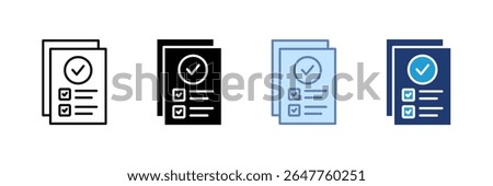 Task Checklist Icon Set Multiple Style Collection