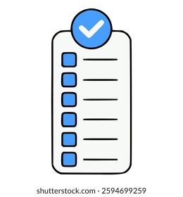 task checklist work system management flat color vector illustration template design