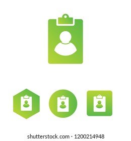 task clipboard user gradient style vector  icon 